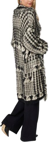 GUESS Women's Long Sleeve Fringed Patchwork Lee Cardigan in Saudi Arabia