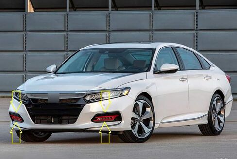 x xotic tech Exterior Front Fog Light Frame Cover Trim, Carbon Fiber Pattern, Compatible with Honda Accord 10th Gen 2018-2020 in Saudi Arabia