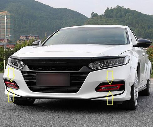 x xotic tech Exterior Front Fog Light Frame Cover Trim, Carbon Fiber Pattern, Compatible with Honda Accord 10th Gen 2018-2020 in Saudi Arabia
