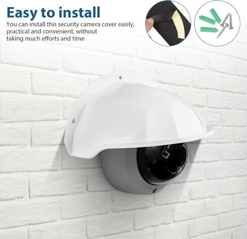 HOMSFOU 2 Pcs Universal Sun Rain Shade Camera Covers Shield Camera Protective Covers for Outdoor Security Cameras White in Kuwait