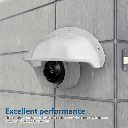 HOMSFOU 2 Pcs Universal Sun Rain Shade Camera Covers Shield Camera Protective Covers for Outdoor Security Cameras White in Kuwait