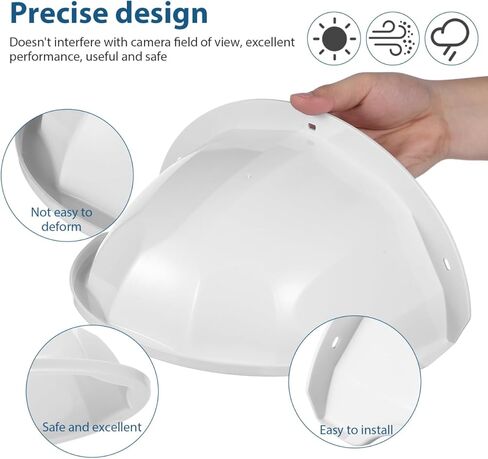 HOMSFOU 2 Pcs Universal Sun Rain Shade Camera Covers Shield Camera Protective Covers for Outdoor Security Cameras White in Kuwait