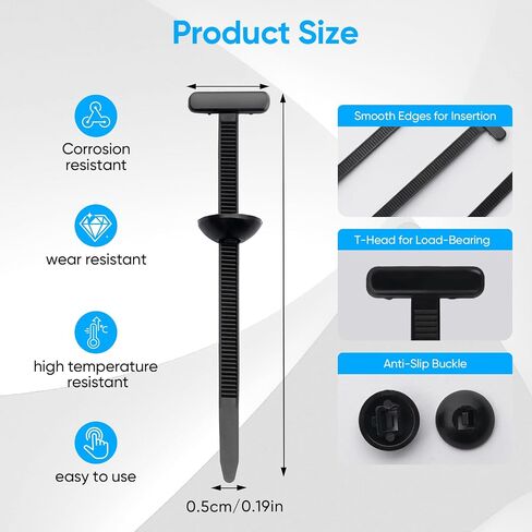 150 Pcs Multifunctional Universal Cable Tie Buckle，Heavy Duty Self-Locking Zip Ties Holder，Snap-Fit Nylon Fastening Clip for Car Repairs，Wire Bundling in Saudi Arabia