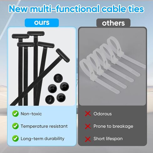 150 Pcs Multifunctional Universal Cable Tie Buckle，Heavy Duty Self-Locking Zip Ties Holder，Snap-Fit Nylon Fastening Clip for Car Repairs，Wire Bundling in Saudi Arabia
