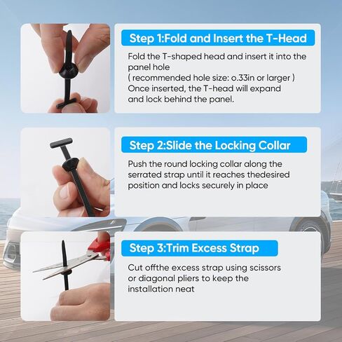 150 Pcs Multifunctional Universal Cable Tie Buckle，Heavy Duty Self-Locking Zip Ties Holder，Snap-Fit Nylon Fastening Clip for Car Repairs，Wire Bundling in Saudi Arabia