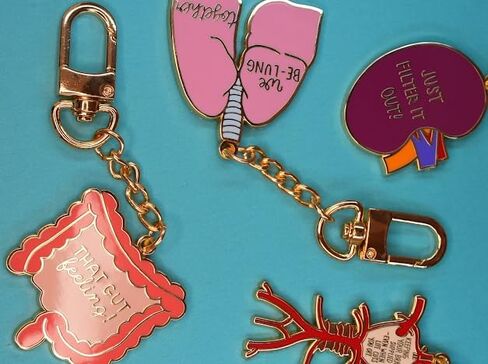 anatomy keychain Ring for healthcare workers, nurses and students. bags, car accessories. cute for work and travel in Saudi Arabia