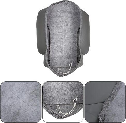 labwork Front Driver Side Backrest and Bottom Gray Artificial Leather Seat Cover Replacement for International 4200 4300 4400 Air Ride 2001-2007 in Saudi Arabia