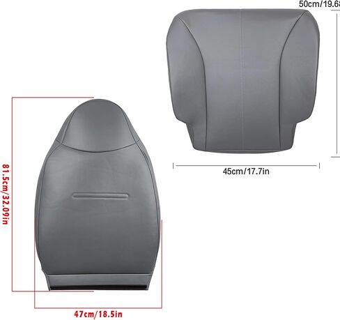 labwork Front Driver Side Backrest and Bottom Gray Artificial Leather Seat Cover Replacement for International 4200 4300 4400 Air Ride 2001-2007 in Saudi Arabia