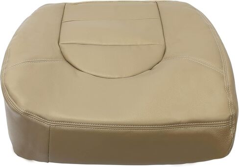 ECOTRIC Seat Bottom Cover Replacement Compatible with 1999 2000 Ford F250 F350 F450 Lariat Front Left Driver Side Tan Artificial Leather in Saudi Arabia