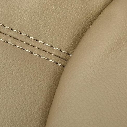 ECOTRIC Seat Bottom Cover Replacement Compatible with 1999 2000 Ford F250 F350 F450 Lariat Front Left Driver Side Tan Artificial Leather in Saudi Arabia