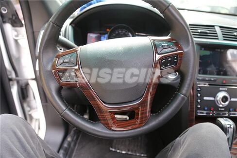 Carbon Fiber Look Interior Steering Wheel Button Panel Cover Trim for Ford Explorer 2016-2019 ABS Plastic Steering Wheel Trim in Saudi Arabia