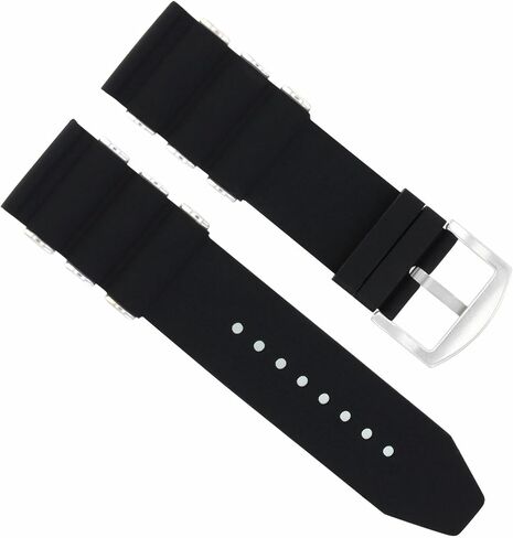 حزام Ewatchparts مطاطي 24 مم متوافق مع Invicta Signature Russian 12440 11750 1848 أسود in Saudi Arabia