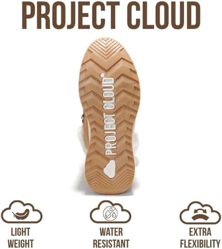 Project Cloud Waterproof Snow Boots for Women Memory Foam Non-Slip Shoes | Memory Foam Insole; Waterproof Design; Non-Slip Sole; Lightweight Snow Boots; Indoor & Outdoor Winter Comfort Wear in Kuwait