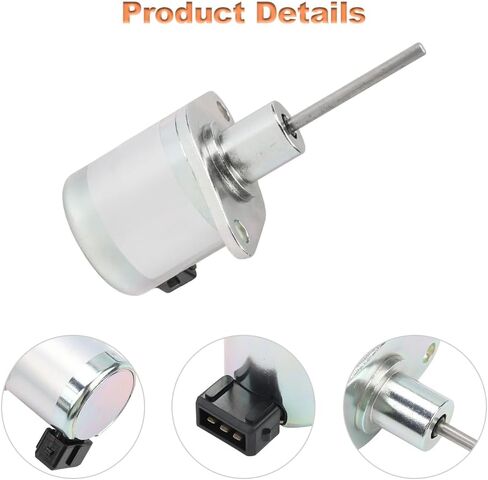 Fuel Shut Off Solenoid Compatible with Kioti Tractor CK25 CK27 CK30 DK35 DK40 CK2510F CK2610 DS3510 DS4110 LK30 LK3054 Stop Solenoid 12VDC Replacement for E6850-60012 E6850-60011 E6820-60011 in Saudi Arabia