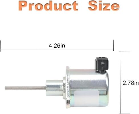 Fuel Shut Off Solenoid Compatible with Kioti Tractor CK25 CK27 CK30 DK35 DK40 CK2510F CK2610 DS3510 DS4110 LK30 LK3054 Stop Solenoid 12VDC Replacement for E6850-60012 E6850-60011 E6820-60011 in Saudi Arabia