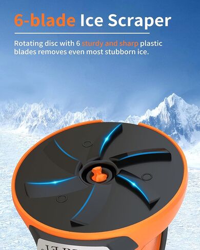 Electric Ice Scraper, Ice Scrapers for Car Wind Shield, Ice Removal Tool for Car in Winter, Handheld Snow Scraper for Car with High Efficiency, Portable De-ice Tool for Snow&Frost in Kuwait