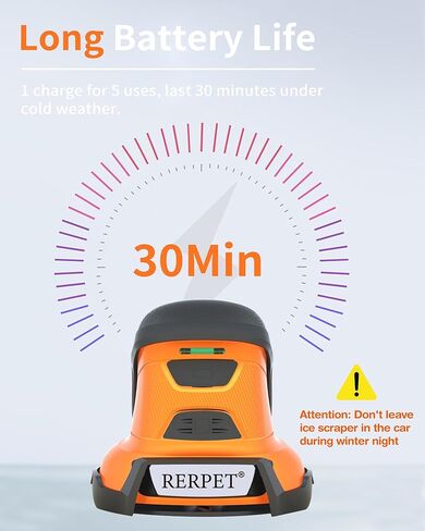 Electric Ice Scraper, Ice Scrapers for Car Wind Shield, Ice Removal Tool for Car in Winter, Handheld Snow Scraper for Car with High Efficiency, Portable De-ice Tool for Snow&Frost in Kuwait