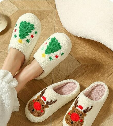 Winter Slippers Indoor Women's Men's Christmas House Bedroom Warm Arch Support Slippers in Saudi Arabia