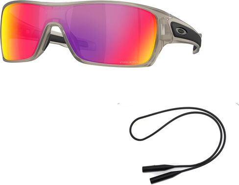 Oakley OO9307 Sunglasses Bundle: OO 9307 TURBINE ROTOR 930730 Matte Trans Grey Ink/Prizm Road Policarbonate Standard and Universal Anti-slip Silicone Leash in Saudi Arabia