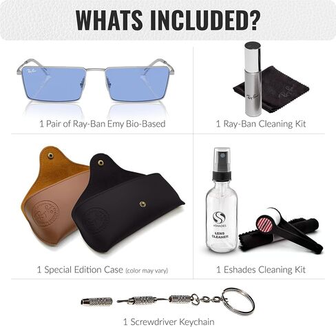 Ray-Ban RB3741 EMY BIO-BASED Rectangle Shaped Sunglasses for Men & Women with Official RAYBAN Eyewear Kit in Saudi Arabia