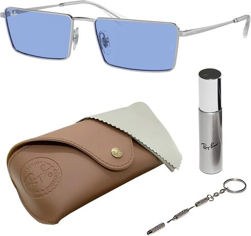 Ray-Ban RB3741 EMY BIO-BASED Rectangle Shaped Sunglasses for Men & Women with Official RAYBAN Eyewear Kit in Saudi Arabia