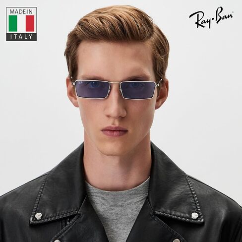 Ray-Ban RB3741 EMY BIO-BASED Rectangle Shaped Sunglasses for Men & Women with Official RAYBAN Eyewear Kit in Saudi Arabia