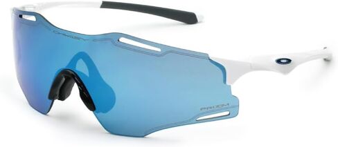 Oakley OO9512D CYBR Zero Rectangular Sunglasses, Polished White/Prizm Sapphire, 39 mm in Saudi Arabia