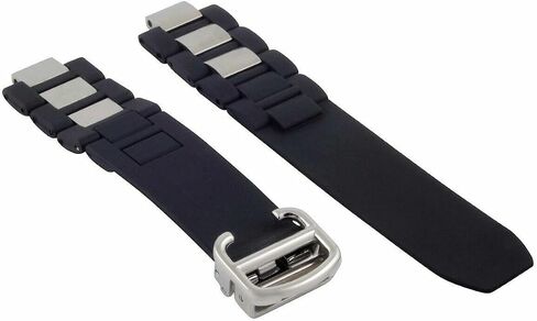 Ewatchparts Rubber Watch Band Strap Compatible With Cartier 20mm Must 21 Chronoscaph Autoscaph Clasp in Saudi Arabia
