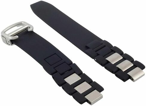 Ewatchparts Rubber Watch Band Strap Compatible With Cartier 20mm Must 21 Chronoscaph Autoscaph Clasp in Saudi Arabia