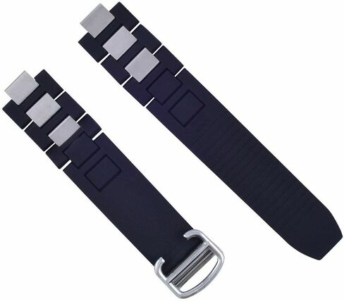 Ewatchparts Rubber Watch Band Strap Compatible With Cartier 20mm Must 21 Chronoscaph Autoscaph Clasp in Saudi Arabia