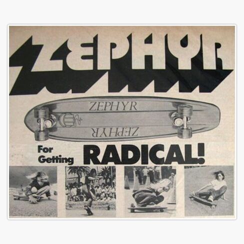 Zephyr Skate - ملصق فينيل لفريق Zephyr ملصق مضاد للماء للكمبيوتر المحمول نافذة الجدار ملصق ممتص للصدمات 5" in Saudi Arabia