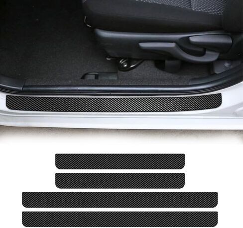 4 Pcs Car Door Sill Protector for Chevrolet Traverse 2018-2023, Carbon Fiber Door Sill Protectors Anti-Scratch Entry Guard fit Sill Guard Film in Saudi Arabia