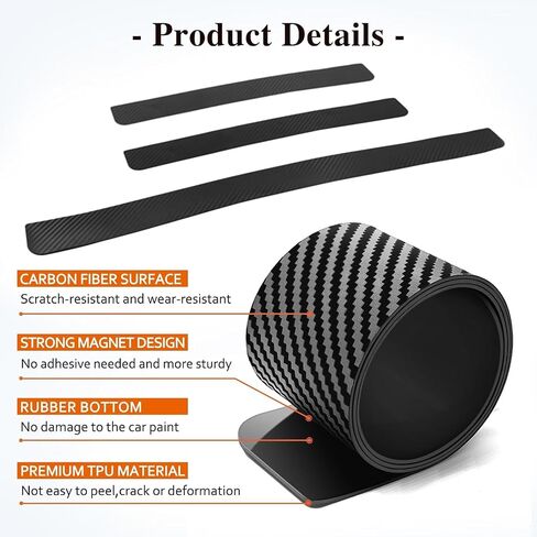 4 Pcs Car Door Sill Protector for Chevrolet Traverse 2018-2023, Carbon Fiber Door Sill Protectors Anti-Scratch Entry Guard fit Sill Guard Film in Saudi Arabia