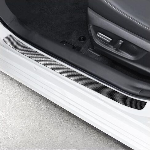 4 Pcs Car Door Sill Protector for Chevrolet Traverse 2018-2023, Carbon Fiber Door Sill Protectors Anti-Scratch Entry Guard fit Sill Guard Film in Saudi Arabia