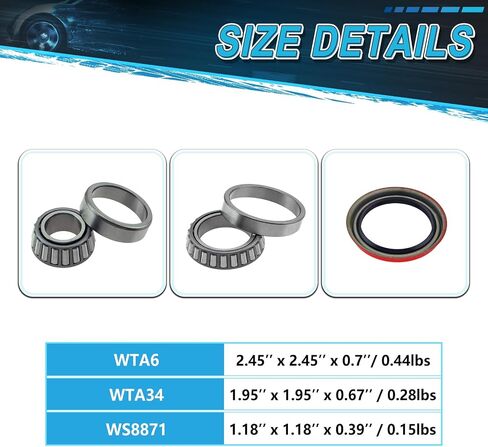 Front Wheel Bearing Seal Assembly Fit for Chevy Camaro S10/ Pontiac Firebird Grand Prix/GMC S15 / Buick Regal 1982 1983 1984 1985 1986 1987 1988 1989 1990 1991 1992 in Saudi Arabia