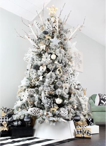 AuldHome Design Farmhouse Star Ornaments (12-Pack, White); Wood w/White Enamel 2-Inch Star Christmas Decorations, Retro Vintage Enamelware Style in Kuwait