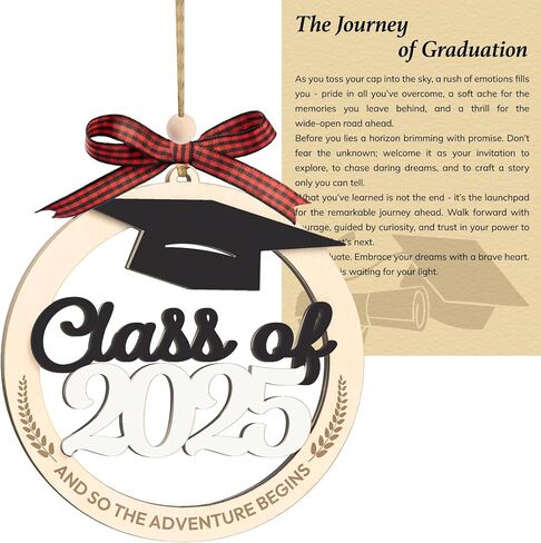 Class of 2026 Ornament, 2-Layer Wooden Class of 2026 Graduation Decorations, Graduate Christmas Ornaments, Graduation Gifts for Son, Daughter, College Senior High School, Master, Grad Party Decor in Saudi Arabia