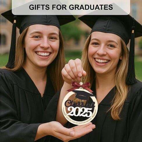 Class of 2026 Ornament, 2-Layer Wooden Class of 2026 Graduation Decorations, Graduate Christmas Ornaments, Graduation Gifts for Son, Daughter, College Senior High School, Master, Grad Party Decor in Saudi Arabia