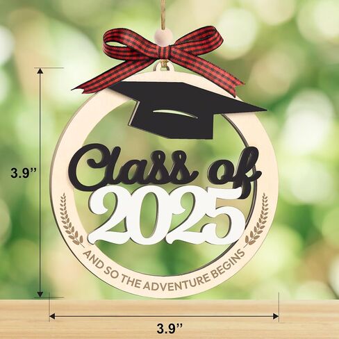Class of 2026 Ornament, 2-Layer Wooden Class of 2026 Graduation Decorations, Graduate Christmas Ornaments, Graduation Gifts for Son, Daughter, College Senior High School, Master, Grad Party Decor in Saudi Arabia