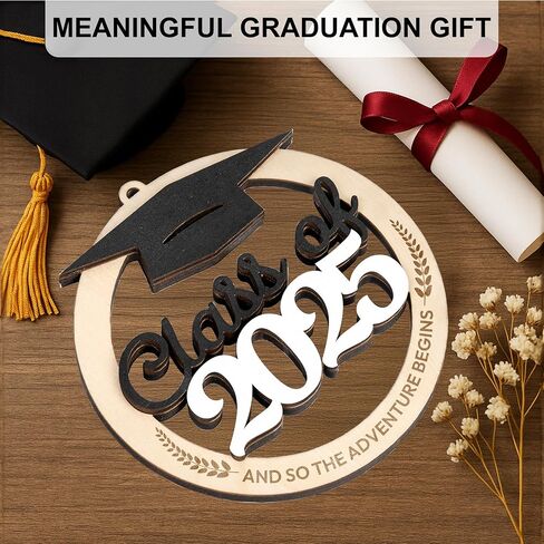 Class of 2026 Ornament, 2-Layer Wooden Class of 2026 Graduation Decorations, Graduate Christmas Ornaments, Graduation Gifts for Son, Daughter, College Senior High School, Master, Grad Party Decor in Saudi Arabia