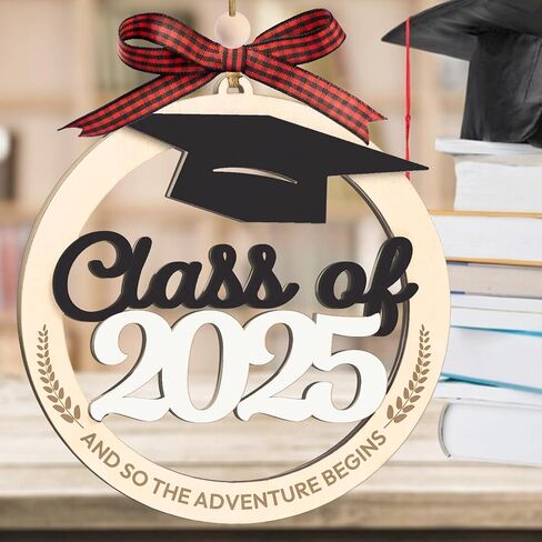 Class of 2026 Ornament, 2-Layer Wooden Class of 2026 Graduation Decorations, Graduate Christmas Ornaments, Graduation Gifts for Son, Daughter, College Senior High School, Master, Grad Party Decor in Saudi Arabia
