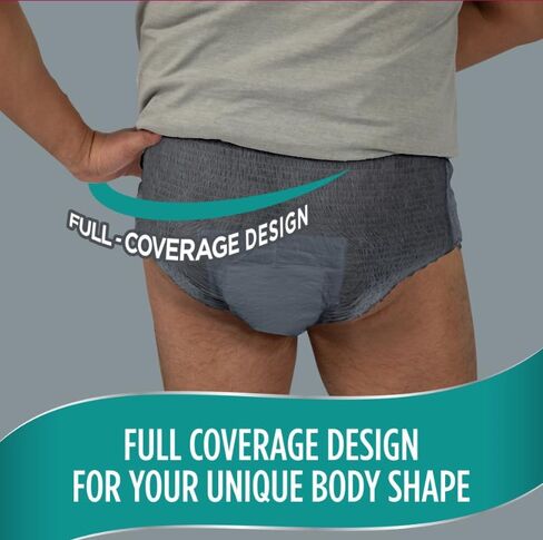 Generic Assurance Underwear for Men, Maximum Absorbency, Small/Medium, 72 ct Total [2 Pack of 36ct ], Grey in Saudi Arabia