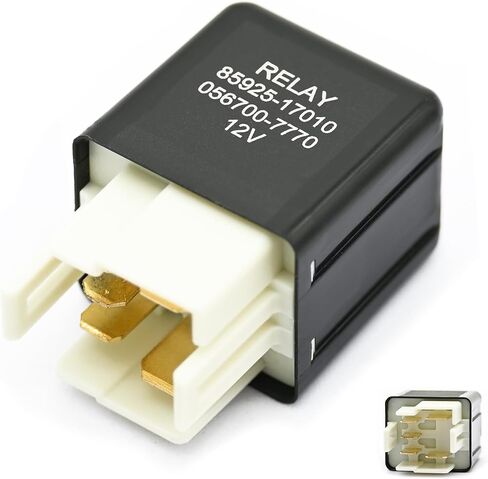 85925-17010, 056700-7770 AC Fuel Pump Headlight Coolant Fan Horn Relay Fit for Totoya Tacoma Sienna Highlander RX330 Avalon Galant GS300 GS430 Eclipse GS350 IS300 1981-2010, 12V 40A 5 Pins in Saudi Arabia