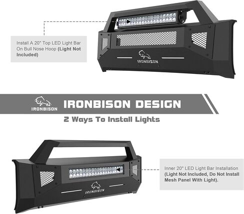 Front Bumper Fit 2014-2021 Toyota Tundra (Exclude Radar Blind Spot Monitoring Systems) Pickup Truck Tundra Bumper Guard with 2 LED Fog Lights Can Add 30" LED Light Bar Fine Texture Black in Kuwait