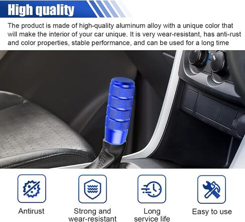 94mm/3.72" Car Shifter Knob - Weighted Aluminum Alloy Car Gear Shift Stick Lever Handle with M8 M10 M12 x 1.25 Threaded Adapters - Universal Manual Knob Lever for Most Vehicles (Black) in Saudi Arabia