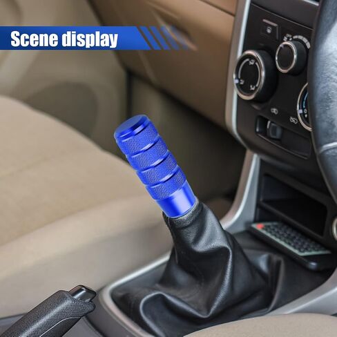 94mm/3.72" Car Shifter Knob - Weighted Aluminum Alloy Car Gear Shift Stick Lever Handle with M8 M10 M12 x 1.25 Threaded Adapters - Universal Manual Knob Lever for Most Vehicles (Black) in Saudi Arabia