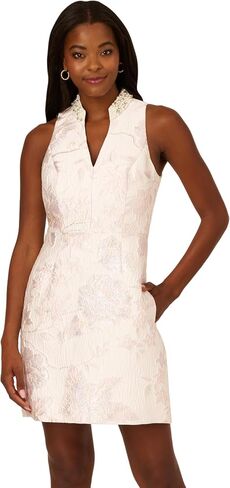 Adrianna Papell Womens Floral Jacquard Pearl Dress in Saudi Arabia