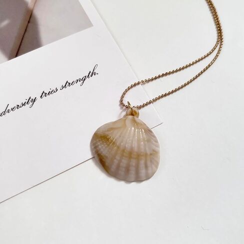 قلادة صدف مطلية بالذهب للنساء على شكل صدفة صيفية على شكل صدفة هاواي، قلادة ساحرة على شكل صدفة هاواي in Kuwait