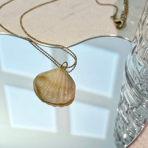 قلادة صدف مطلية بالذهب للنساء على شكل صدفة صيفية على شكل صدفة هاواي، قلادة ساحرة على شكل صدفة هاواي in Kuwait