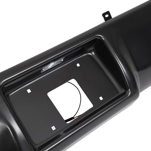 KUAFU Rear Bumper Roll Pan Compatible with 1992-1999 Chevy Chevrolet Suburban Tahoe Blazer C1500 C2500 K1500 K2500 & GMC Yukon w/LED License Light Electrophoresis Steel in Saudi Arabia